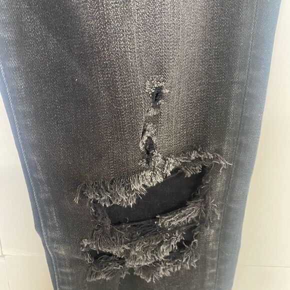 American Eagle Outfitters black Distressed Jeggings 2 - Picture 6 of 15